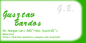 gusztav bardos business card